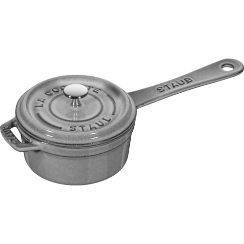 

Staub Small Saucepan, Gray, 10cm, One-Handed Enamel Pot [Official Japanese Product] Saucepan 40509-536