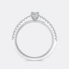 Real   CopperSmall Moissnaite Ring For Women Simple Sparkling Round 0.3CT Certificated Lab Diamond Finger Rings