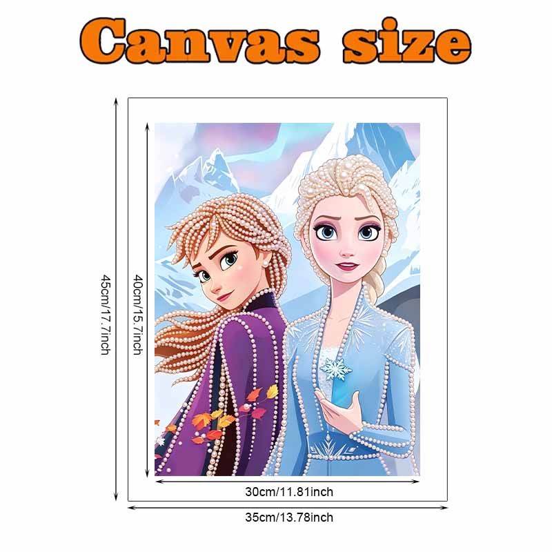 Disney Pearl Painting Frozen Princess Handmade DIY Pearl Gem Painting Pictures Crafts Special Shape Home Wall Decoration
