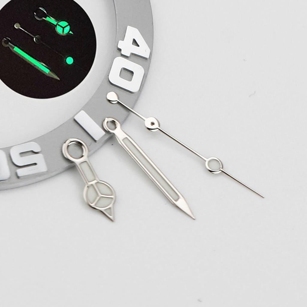 NH35 NH36 Polished Hands Watch Pointer 8*12*13.5mm Rose Gold Silver Hands Diver Aiguille Hands C3 Blue Green Luminous