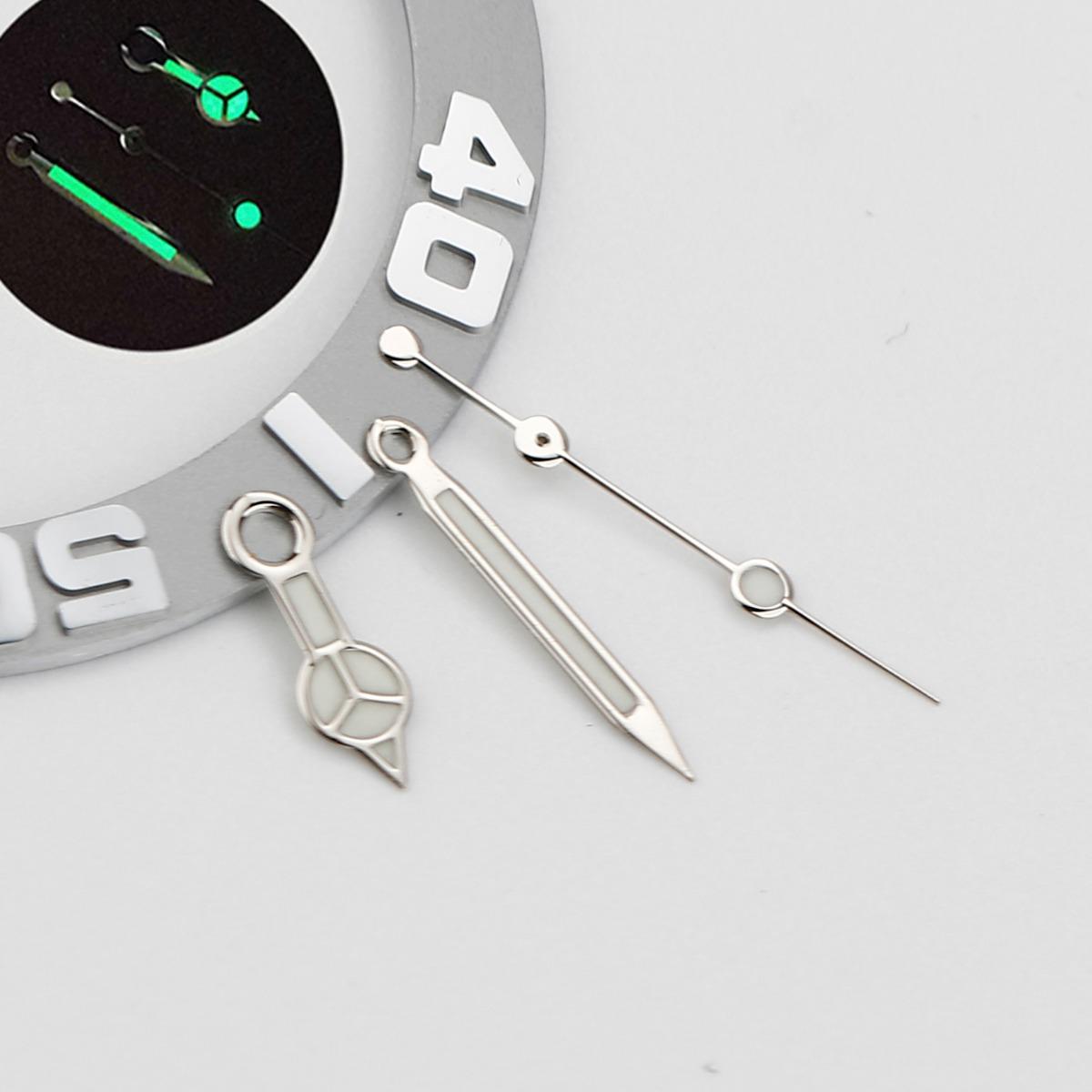 

NH35 NH36 Полированные стрелки Часовая стрелка 8*12*13,5 мм Розовое золото Серебряные стрелки Дайвер Стрелки Стрелки C3 Синий Зеленый Люминесцентный серебряный/зелёный