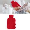 Hot Water Bag Rubber Explosionproof Water Injected Hand Warming Bag with   Knit Hand Insert Cover Large