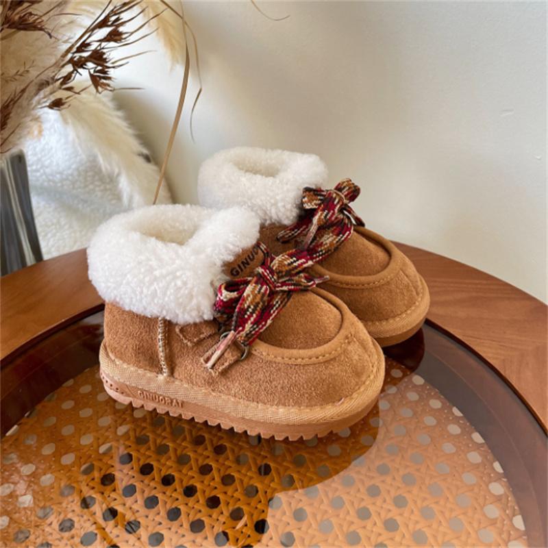 

Winter Baby Boots Leather Warm Plush Girls Shoes Soft Sole Toddler Children Snow Boots 16-25 21 верблюд