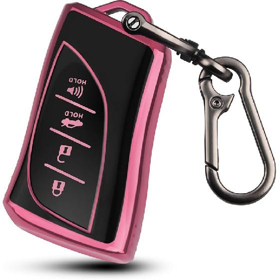 Key Fob Cover Fit for Lexus, 4 Buttons TPU Protection Key Case Compatible with 2018-2025 ES250 ES300h ES350 RX350 UX200 LS500 LS500H LC500 LC500h