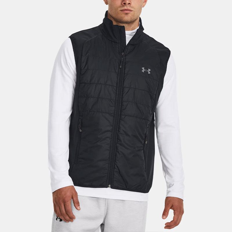 Under Armour Active Hybrid Vest Waterproof Breathable Stand Collar Vest Men Black 1378505-001