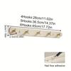 1Pc Wall Mounted Clothes Rack Bedroom Rows Of Back Door Hooks Space Saving No Hole Punching Bathroom