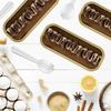 150Pcs Mini Cake Pans with Lids and Spoons 200ml Non-Stick Foil Baking Loaf Pans Rectangular Foil Bread Container for Kitchen