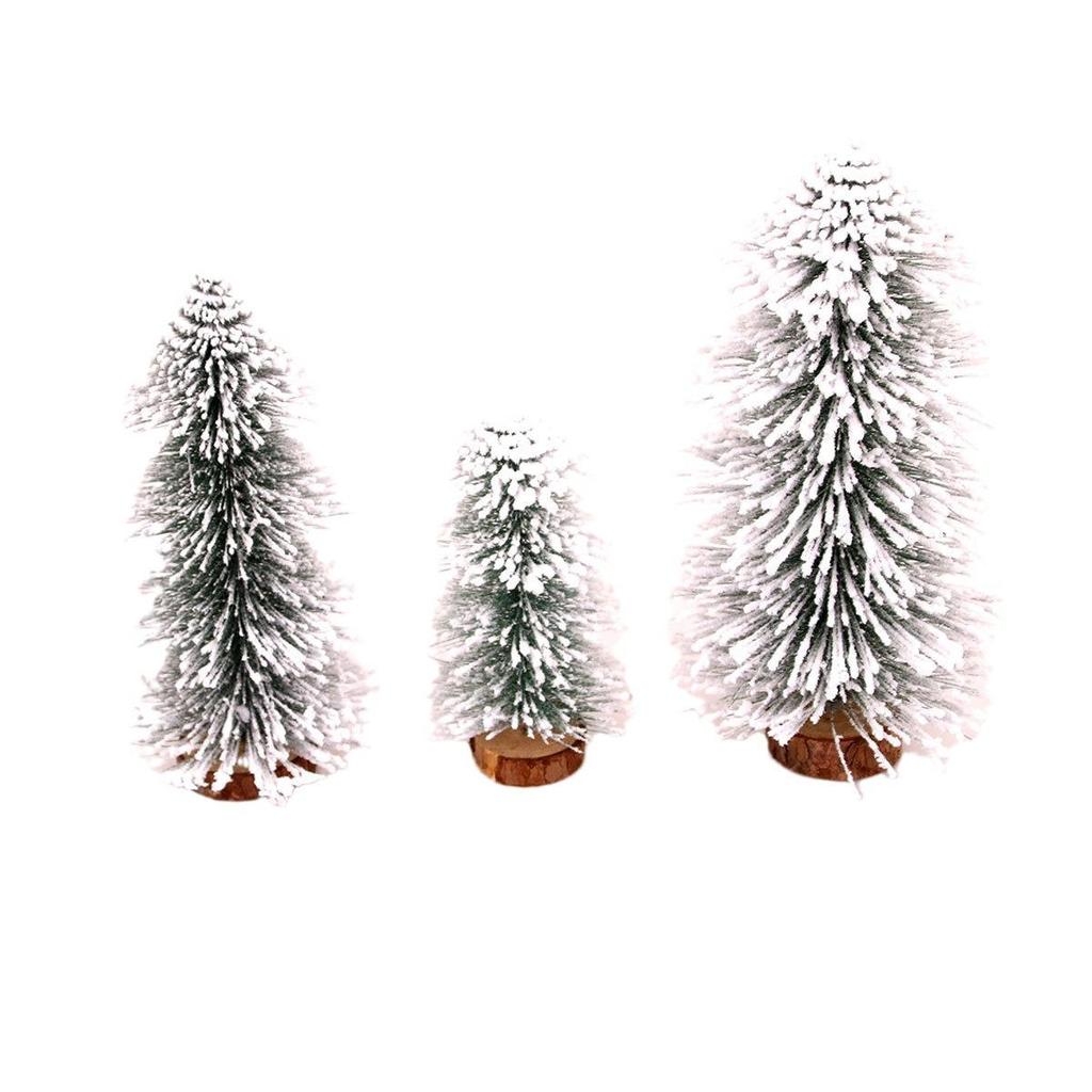 Tower-shaped Tabletop Cedar Snow Spray Christmas Tree Decoration for Hotel and Mall Displays