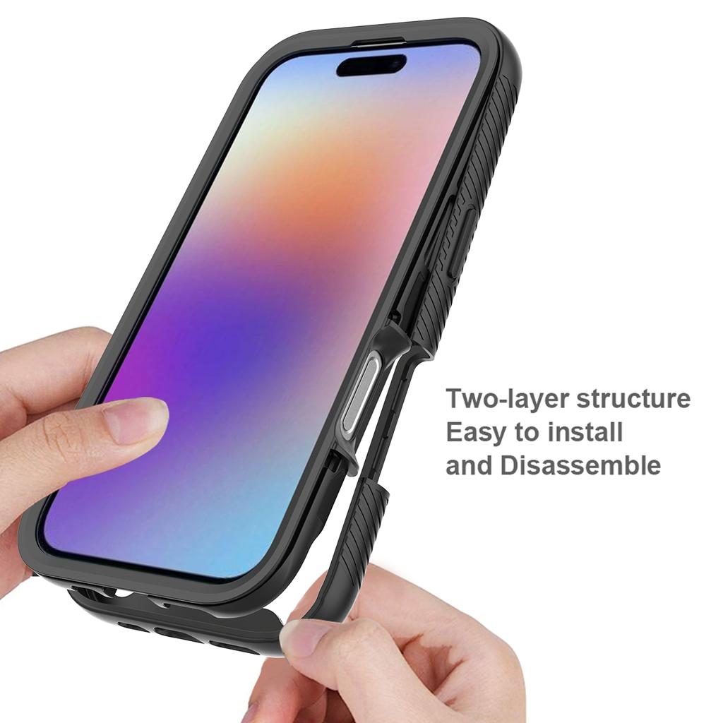For iPhone 17 Case Anti Drop 2 in 1 PC+TPU Phone Cover