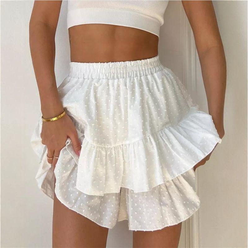 European and American Frill Shorts Short dress Cake Skirt Pantskirt Women Mini Cake Skirt Shorts Women
