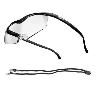 Hazuki Hazuki Lupa Grande Lente Transparente 9 Vem com uma alça para pendurar no pescoço Presente de Aniversário 1,85x (todas as cores) (Preto)