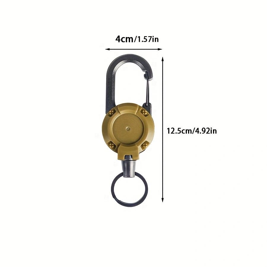Outdoor Camping Tactical Easy-to-pull Buckle Telescopic Buckle Wire Rope Multi-functional Keychain Camping Rebound