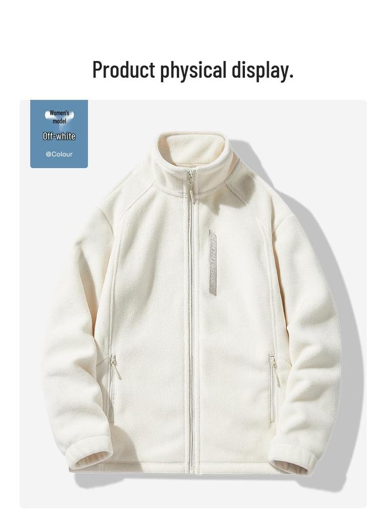 Unisex Windproof Fleece Pullover Jacket: Thick, Warm, and Insulated for Autumn and Winter Sports