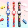 Cute cartoon racing silicone strap color scale children's quartz watch, suitable for children's daily wear, Christmas gifts