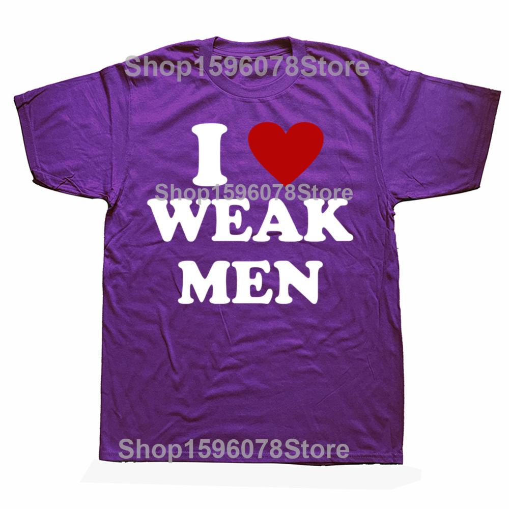 

I Love Heart Weak Men T Shirt Funny Y2k Humor Jokes Tee Tops 100% Cotton Soft Unisex Casual T-shirts EU Size 4XL