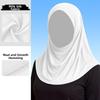 Elegant Ice Silk Women Hijab Scarf Neck Protection Sun Protection Instant Hijab Lightweight Spandex Prayer Hijab Lady