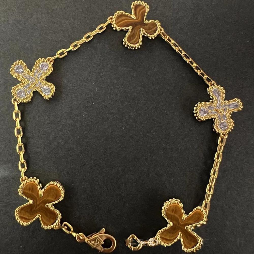 High Version Four-leaf Clover Bracelet Female Mother-of-pearl Agate Five-flower Ladies Bracelet