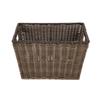 Large Poly Rattan Storage Basket with Handles, 2 Pack