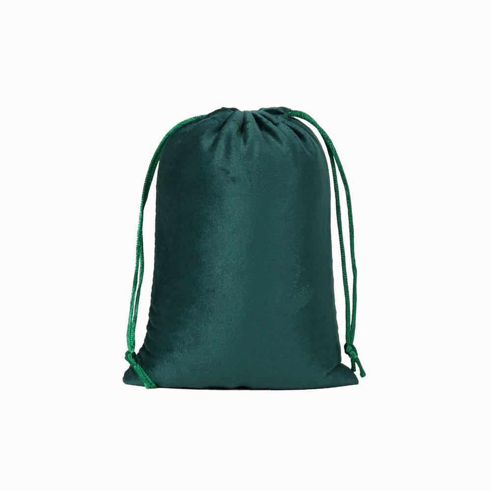 Black Custom Velvet Drawstring Jewelry Pouch