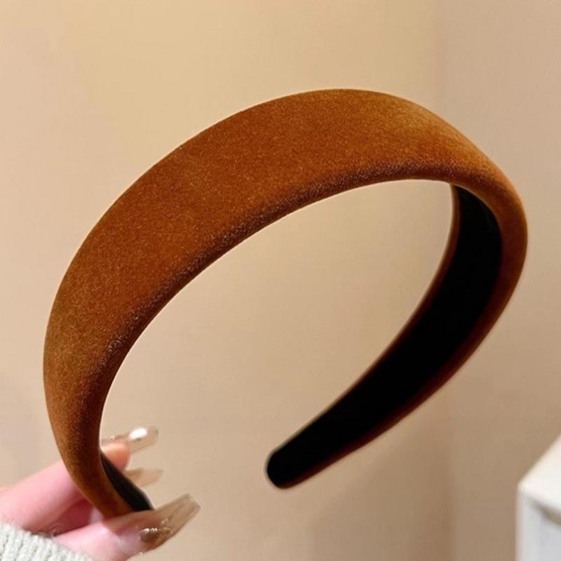 Damen 2024 Rotes Samt Breites Stirnband - High-End Winter Haaraccessoire