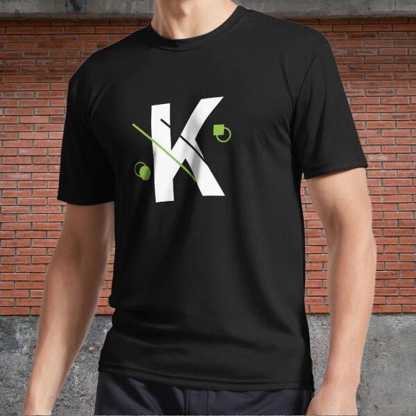 Men s and Women s T-shirts Letter K lines - Alphabet L