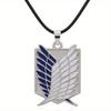 Anime attack on titan wings of freedom researcher logo alloy pendant jewelry necklace and Key Chain party accessories