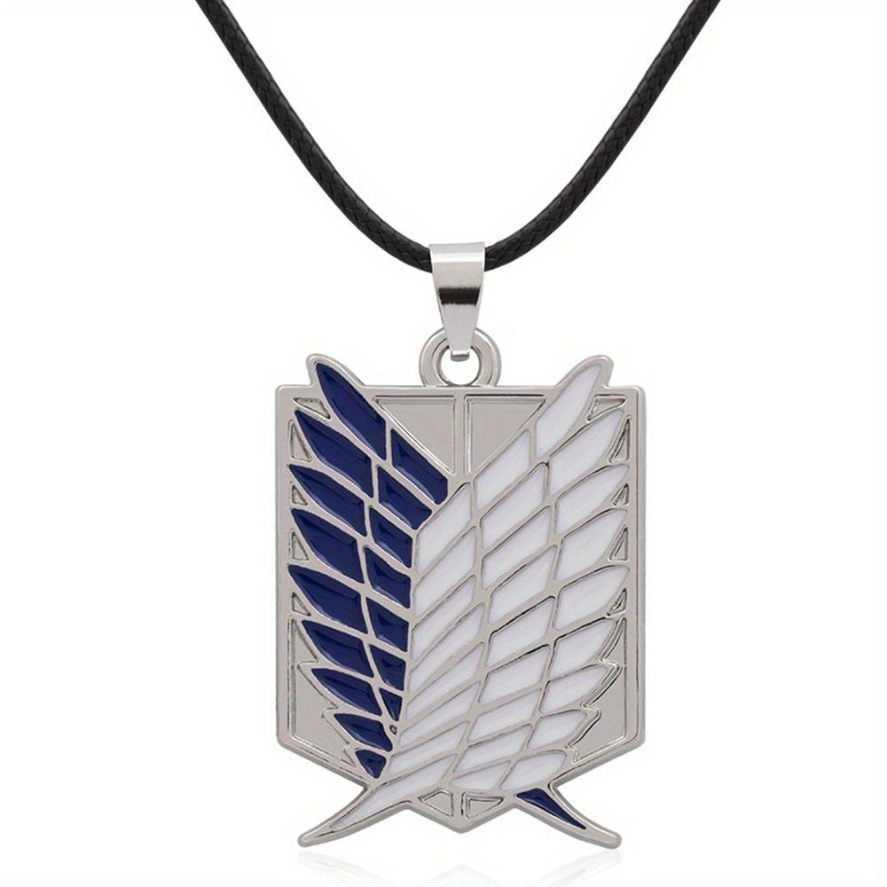 Anime attack on titan wings of freedom researcher logo alloy pendant jewelry necklace and Key Chain party accessories