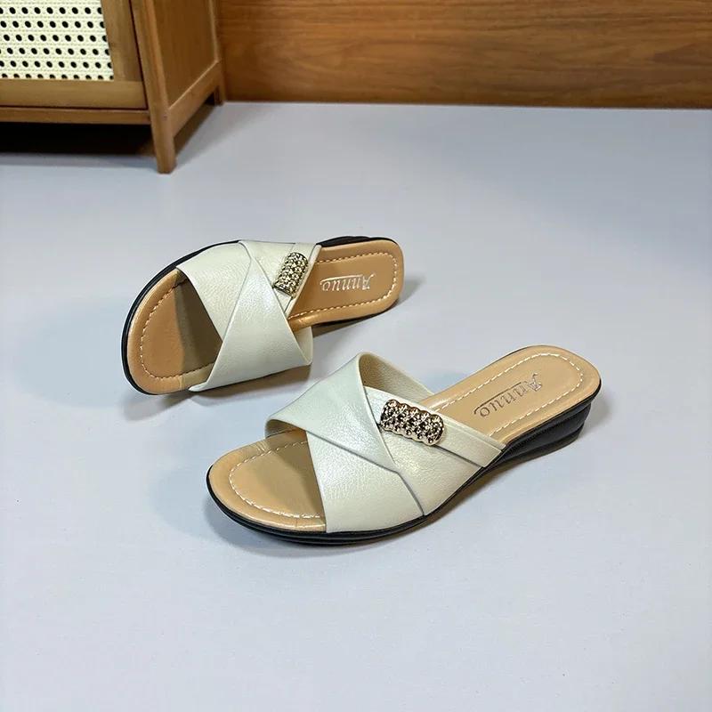 High Heels Women Slippers Platform Wedges Shoes Summer Open Toe Sandals Fashion New Flip Flops Beach Slingback Slides