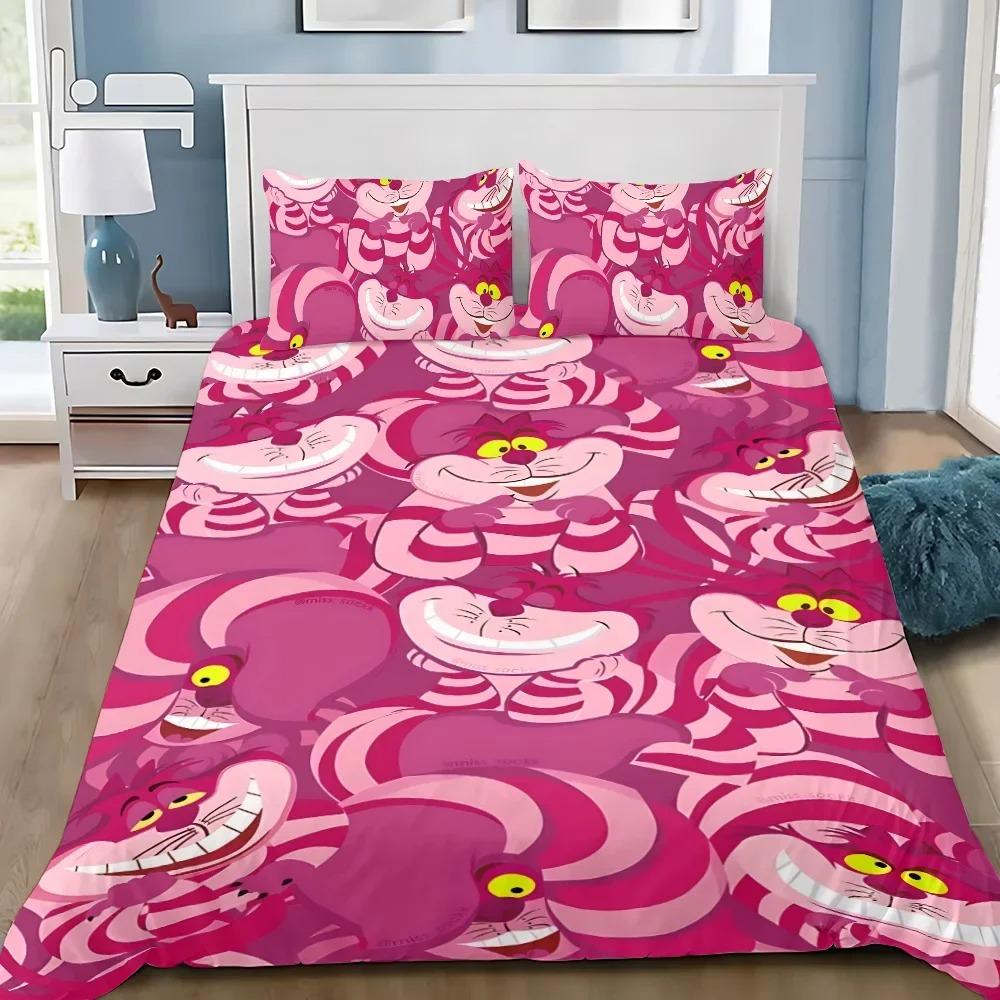 Cartoon Alice In Wonderland Duvet Cover Pillowcase Alice Princess Bedding Set Adult Boy Girl Bedroom Decoration Children Gift