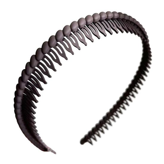 

Hair Hoop Anti-slip Teeth Lightweight Hair Clip Bright Color Easy to Wear Washing Face Makeup Hair Hoop Versatile Hair Accessory кавовий