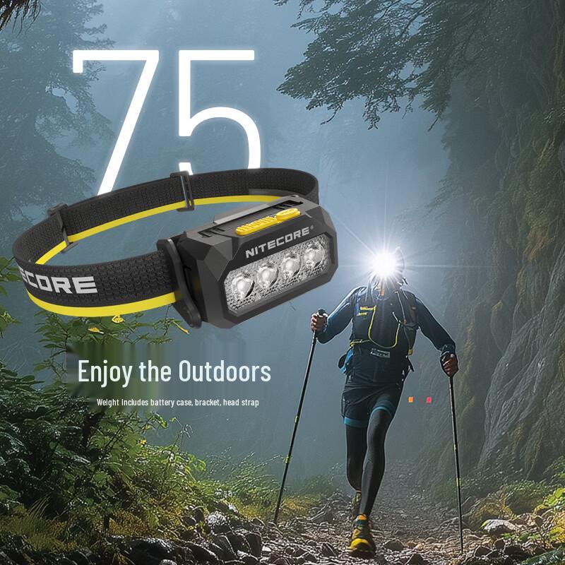 NITECORE HA27 UHE 800 Lumen Mehrfarbige Wiederaufladbare Stirnlampe für Trailrunning