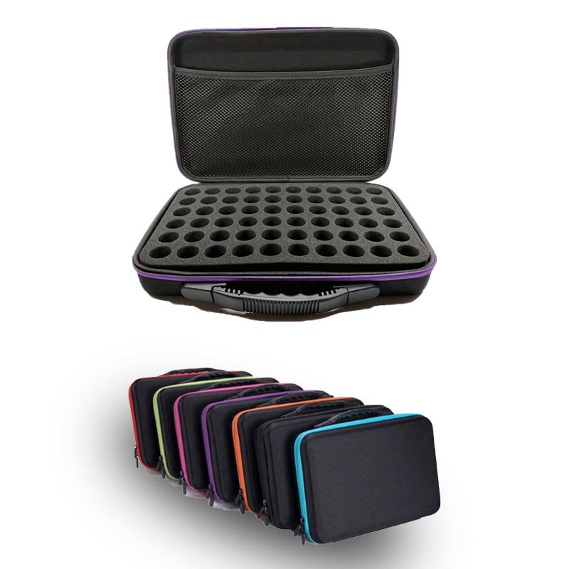 

Большой портативный набор на 60 слотов со съемной губкой, косметичка для ручной клади, подходит для хранения в поездках, очень подходит для организации и переноски. синий