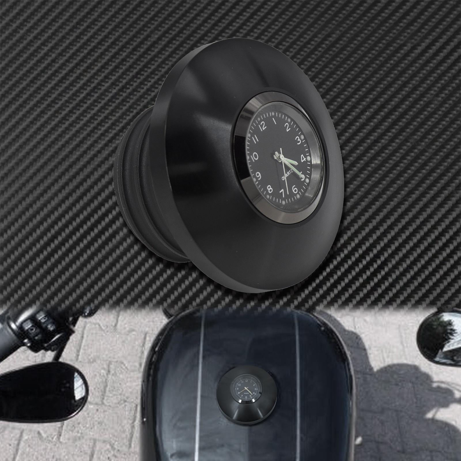 

Мотоциклетный топливный бензобак, декоративная крышка масляного колпачка с часами, черный хром для Harley Sportster Touring Road King Dyna Fuel tank cap C