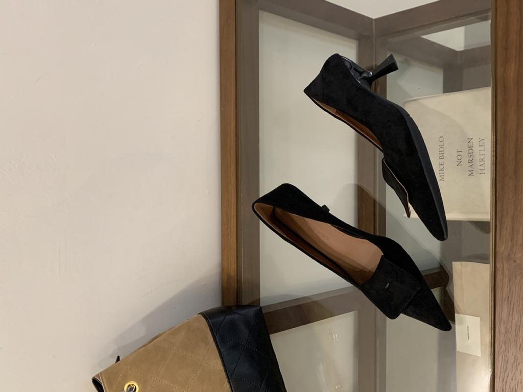 2025 Autumn Fashion Suede Light Mouth Thin High Heel Light Mouth Thin Niche Commuter Work Professional Women's Single Shoes