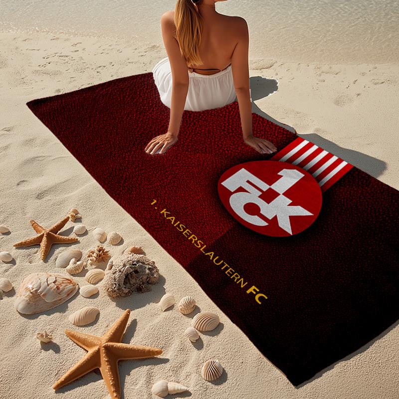 1pz Telo Mare Football Club Kaisers-lautern - Morbido, Assorbente in Microfibra, Leggero, Ideale per La Spiaggia, Feste, Viaggi, Campeggio regali per tifosi