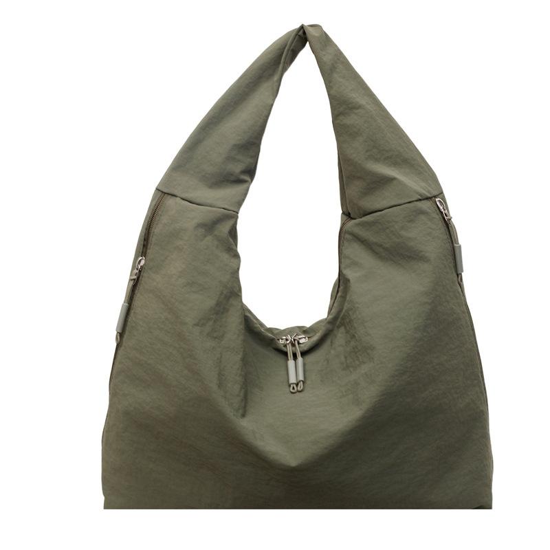 

Сумка-тоут однотонная большой вместимости женская для поездок на работу и плечевая зелёный