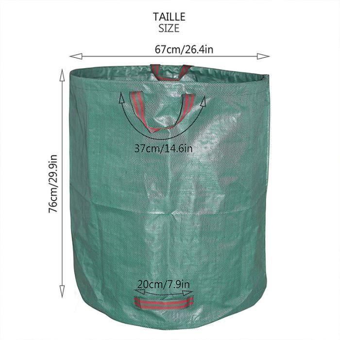 Sac de Jardin Pliable XXL 272L en PP Robuste + Cerclage - SHOP-STORY - Vert