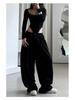 Damen American Retro Faule Sommer Weite Hosen
