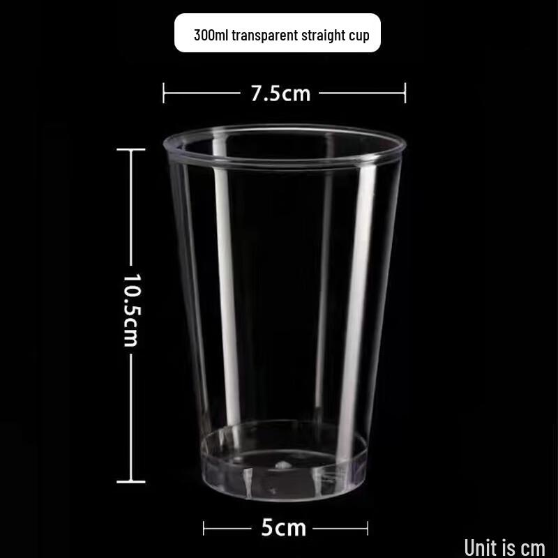 Chaxun Einweg-Klarsichtbecher aus Kunststoff (100er-Packung)