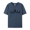 Fishing Heartbeat Tshirts Slim Fit Normal Top Tshirts Student Tops T Shirt Design Tee Shirts Thanksgiving Day