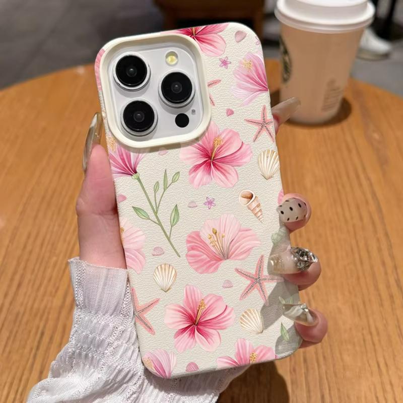 Sweet Lily Flower Lychee Pattern Phone Case For iPhone 17 16 15 14 13 12 11 Pro Max 16e 17e X XR XS Max Shockproof Soft Cover