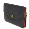 Used 12564 Pochette Cle M62017 7943 Key Ring Compact Wallet RFID Monogram Empreinte Marine Rouge Unisex from Japan