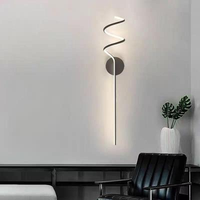 Modern Minimalist LED Spiral Wall Light - Warm Soft Bedroom Decor & Aisle Illumination