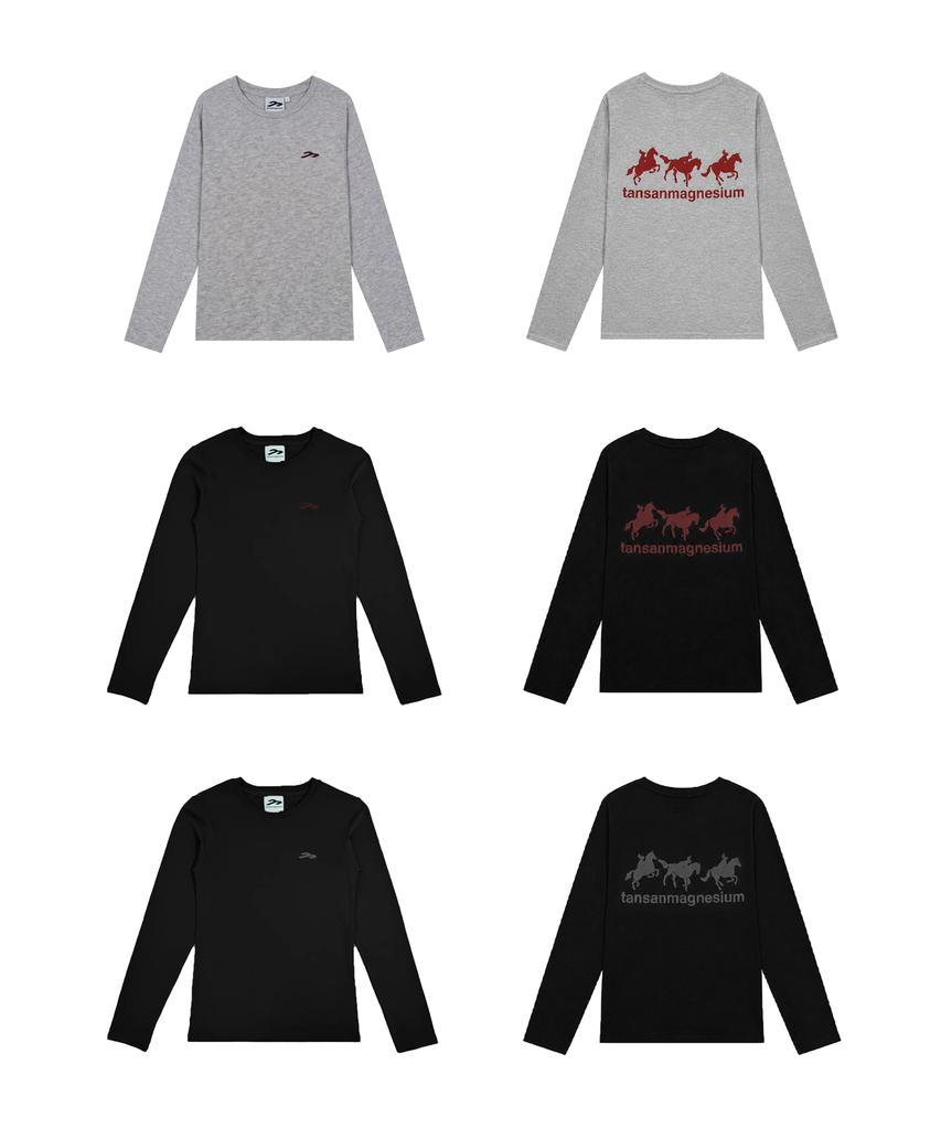 Tansanmageunesyum Horse Rabbit Long Sleeve (Black/Grey)
