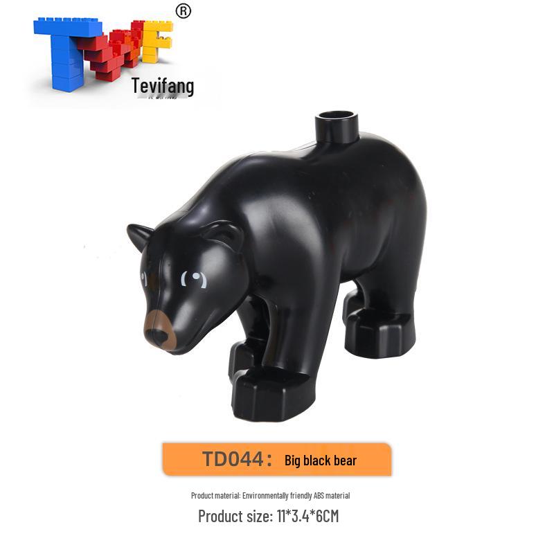 Large Particle Building Blocks: Compatible Prairie Ocean Animal Farm Educational Toys for Kids