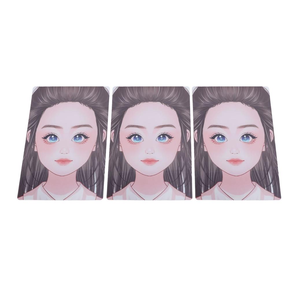 3 ks Růžové Oblečení Malování Make-up Cvičení Šablona Zesílená Opakovaně Použitelná Velikost A4 Omyvatelná Barva na Obličej P