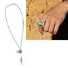  Fishing Reel Necklace   Reel Pendant Necklace with Rotating Handle for Backpack Collectibles