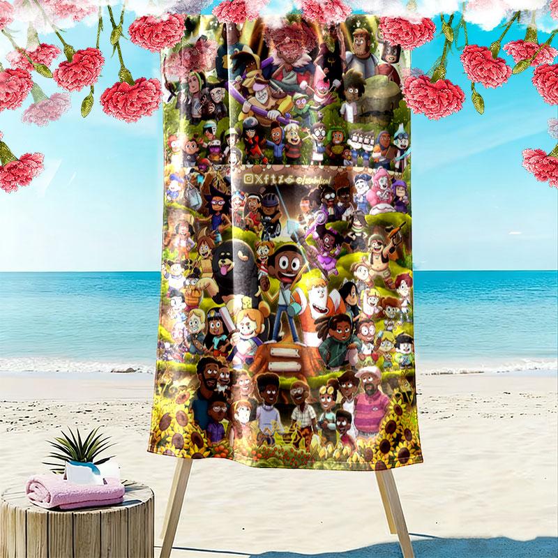Creek Tribe Print Beach Towel, Large Soft Quick Dry Towel for Beach Camping Swimming