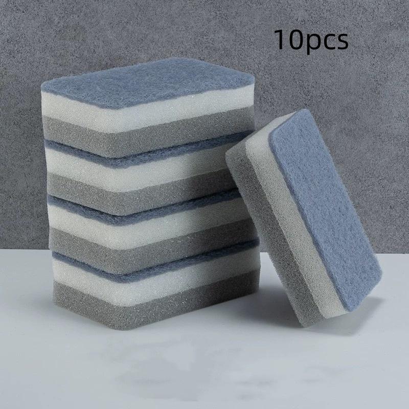 10pcs/20pcs Double-Sided Dishwashing Sponge, Kitchen Cleaning Magic Wipe, Absorbent Dishwashing Cloth, Durable
