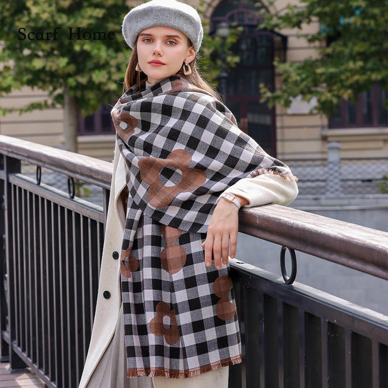 

Высококачественные роскошные кашемировые шарфы, утолщенный теплый шейный шарф для женщин